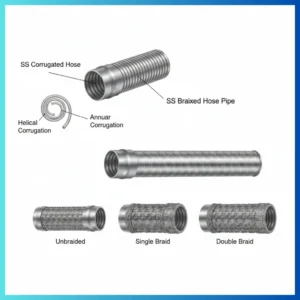 SS corrugated hose pipe