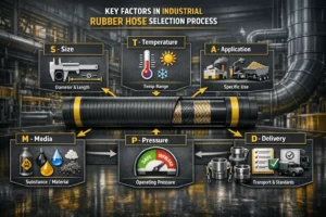 large industrial rubber hose