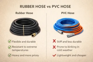 Rubber hoses are manufacture