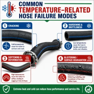 Temperature related hose failure