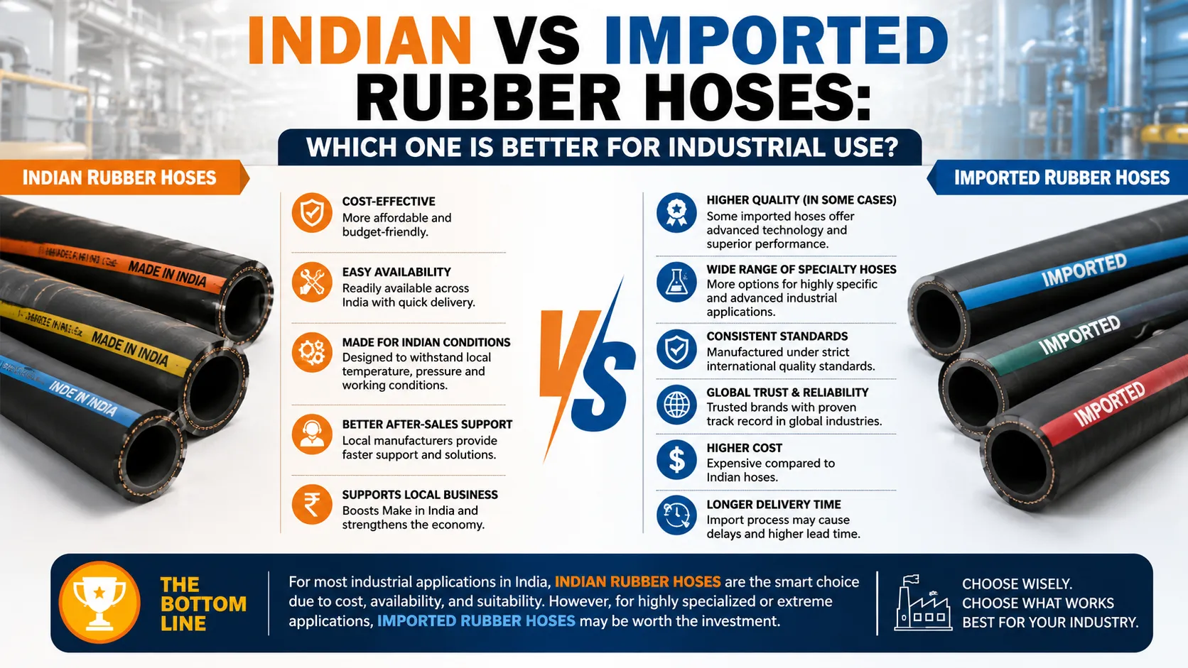 Indian vs Imported Rubber Hoses