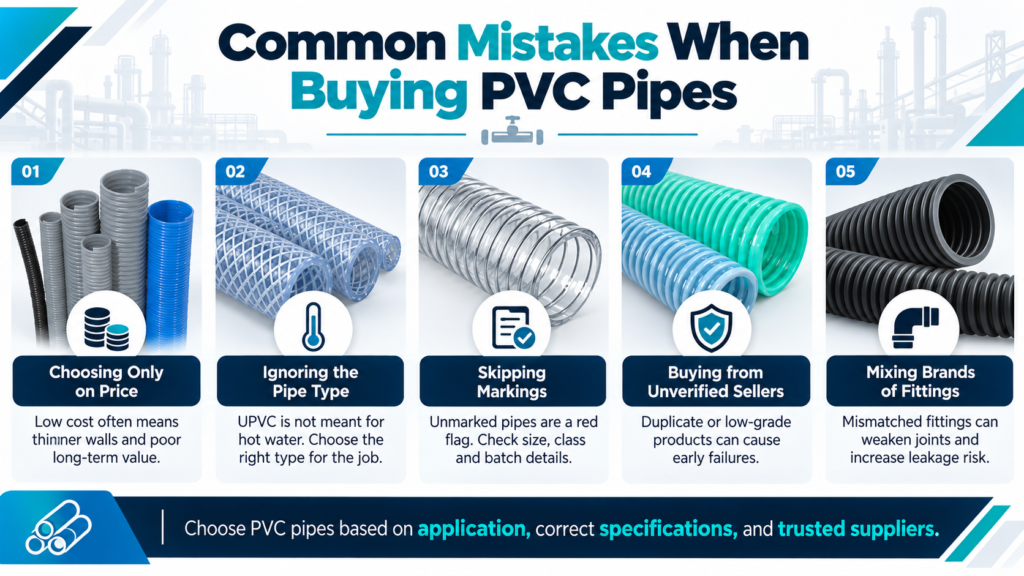 Common Mistakes In Choosing Best PVC Pipes Brands in India