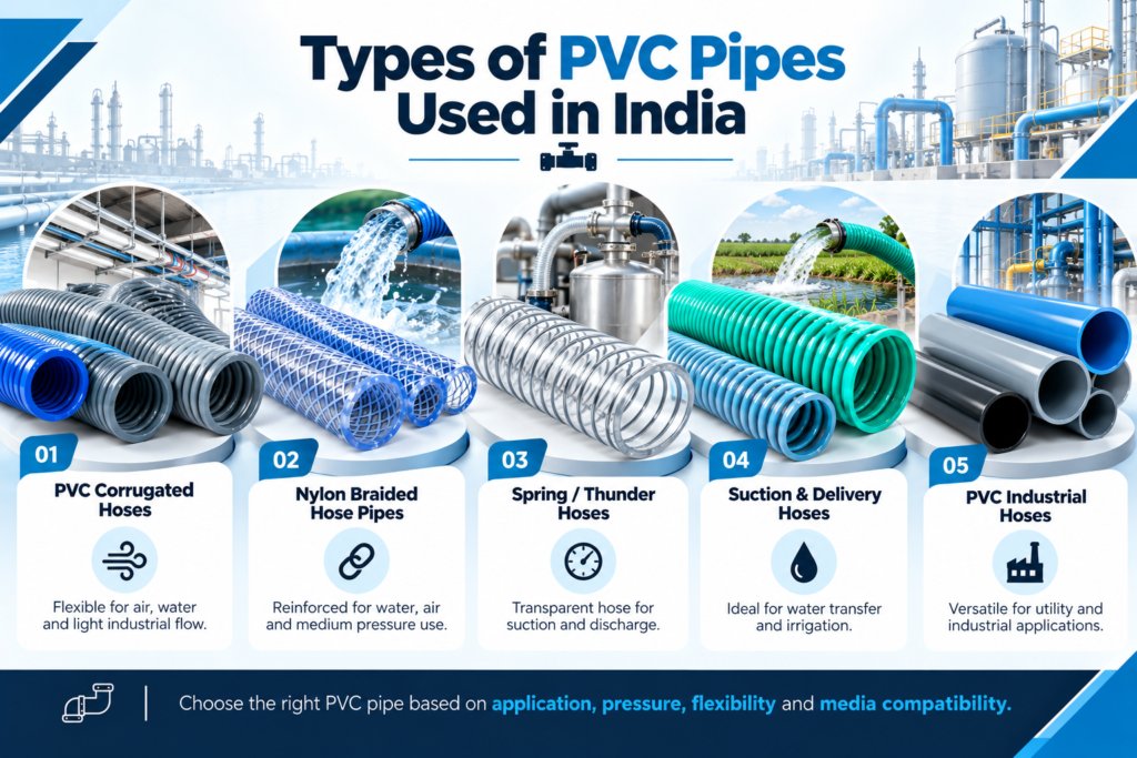 Types Of PVC Pipes In India